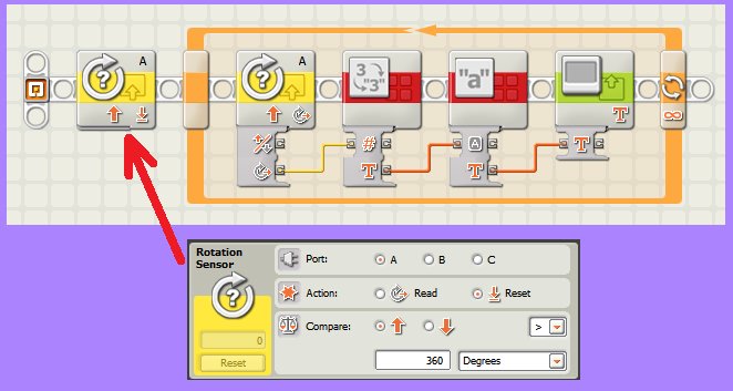 Tutorial Bloque Built in Rotation Sensor de LEGO Mindstorm NXT